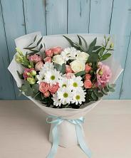 Букет цветов из:  Розы, Лизиантусы и Хризантемы в Гусиноозерске