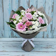 Букет цветов из:  Герберы, Альстромерии и Хризантемы в Гусиноозерске