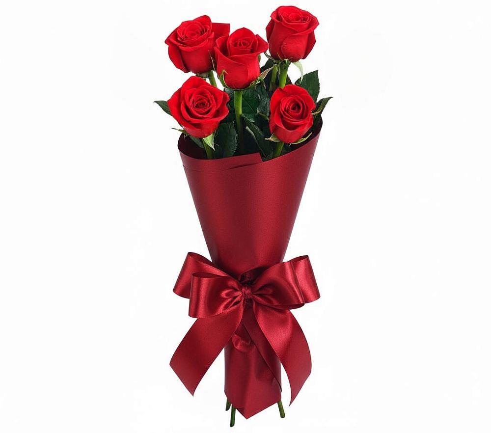 Букет 5 Красных роз Эдлесс Лав в Гусиноозерске