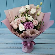 Букет цветов из:  Розы и Лизиантусы #REPLACE_PRED# Гусиноозерске