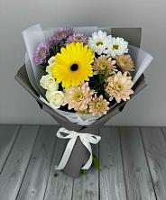 Букет цветов из:  Розы, Герберы и Хризантемы в Гусиноозерске