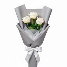 Букет 3 белые розы #REPLACE_PRED# Гусиноозерске