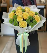 Букет цветов из:  Хризантемы и Розы в Гусиноозерске