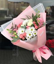 Букет цветов из:  Розы, Лизиантусы и Хризантемы в Гусиноозерске