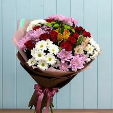 Букет цветов из:  Розы, Хризантемы и Альстромерии в Гусиноозерске
