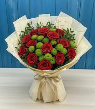 Букет цветов из:  Розы и Хризантемы #REPLACE_PRED# Гусиноозерске