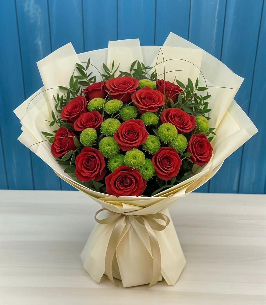 Букет цветов из: Розы и Хризантемы в Гусиноозерске