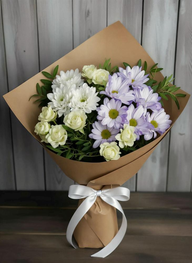 Букет цветов из: Хризантемы и Розы в Гусиноозерске